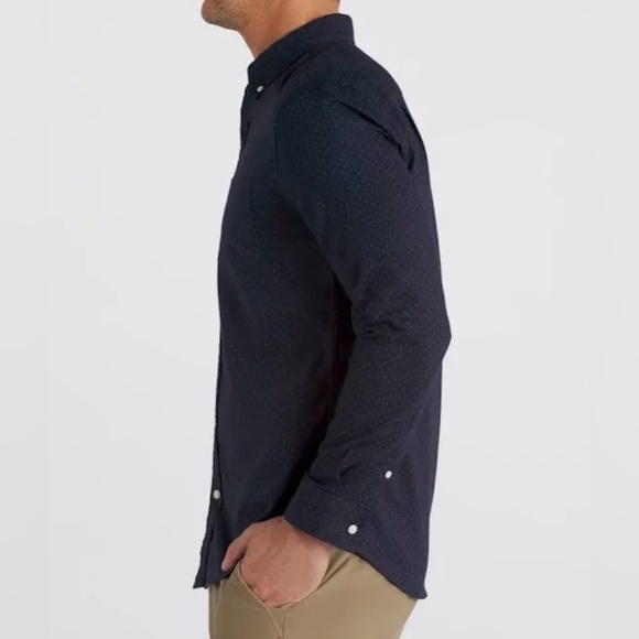 HAWKER RYE ELEMENTAL LONG SLEEVE OXFORD SHIRT NAVY - M - Picture 2 of 5